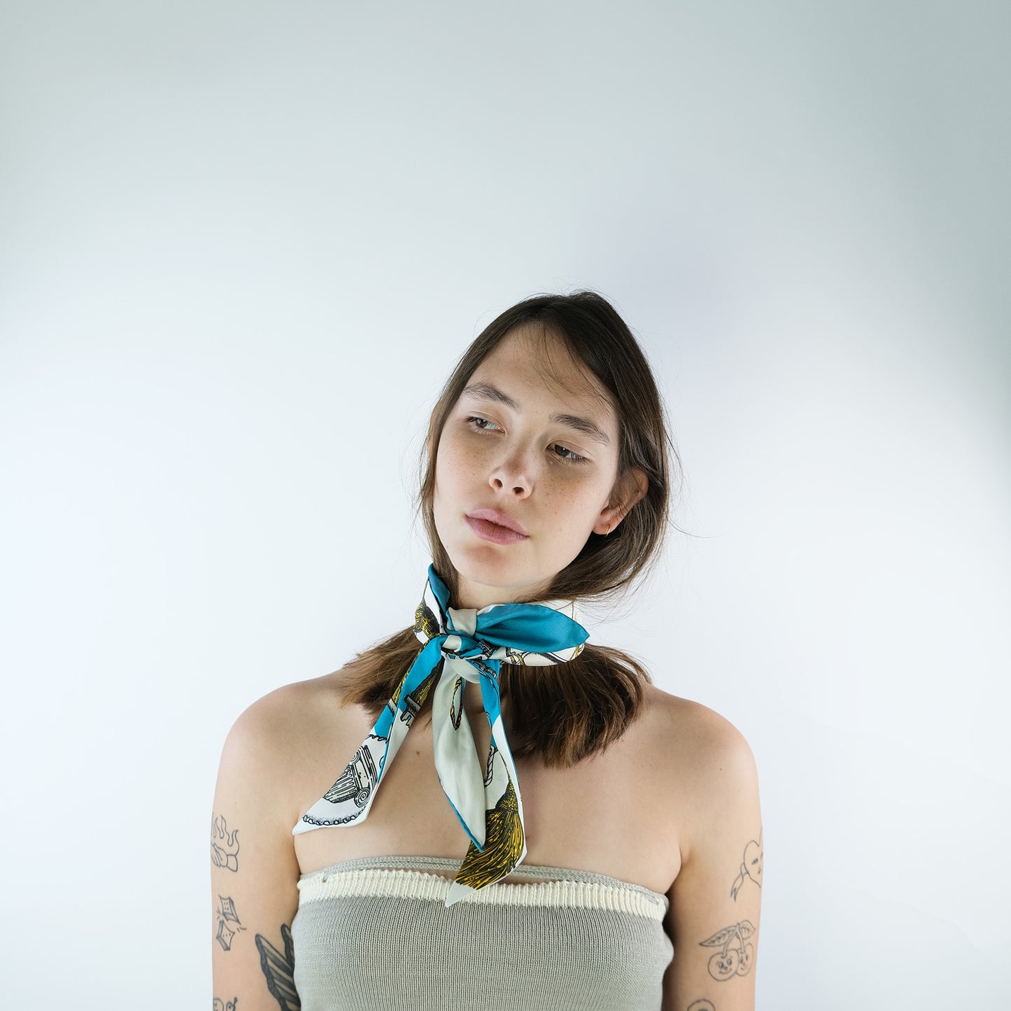 Hotel Keys | Silk Foulard | Turquoise and Stone