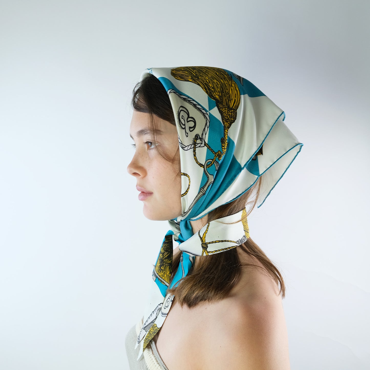 Hotel Keys | Silk Foulard | Turquoise and Stone
