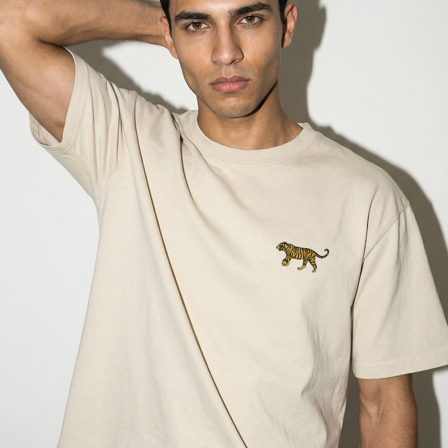 Logo T-Shirt in Sand | Over Size | Box T