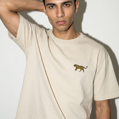 Logo T-Shirt in Sand | Over Size | Box T