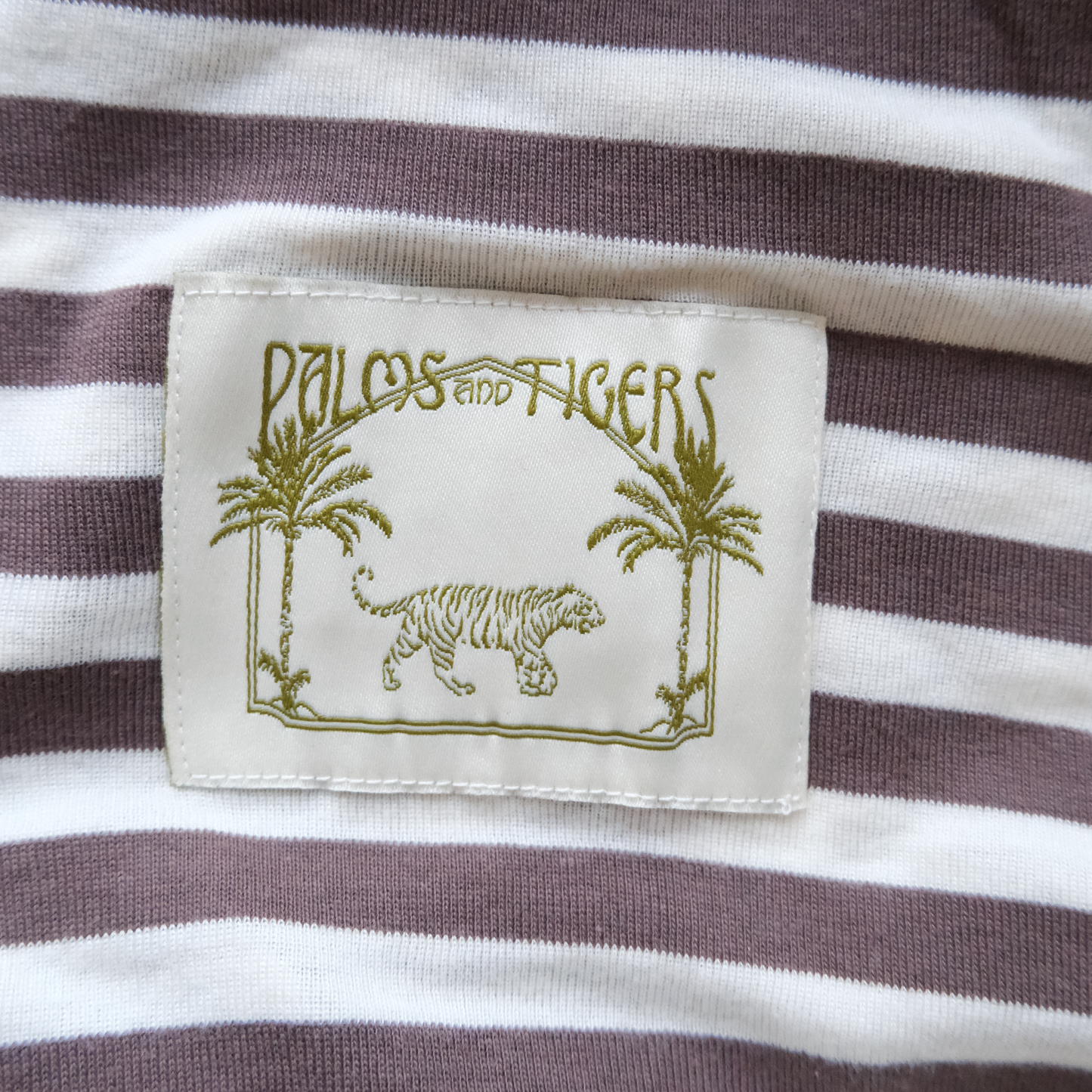 Long Sleeve | Brown creme Stripes | Semi Crop