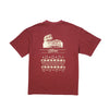 Roma T shirt | Burgundy Red | Big Print in Ivory