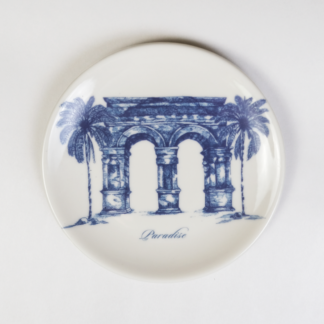 Paradise | Porcelain Plate | Blue