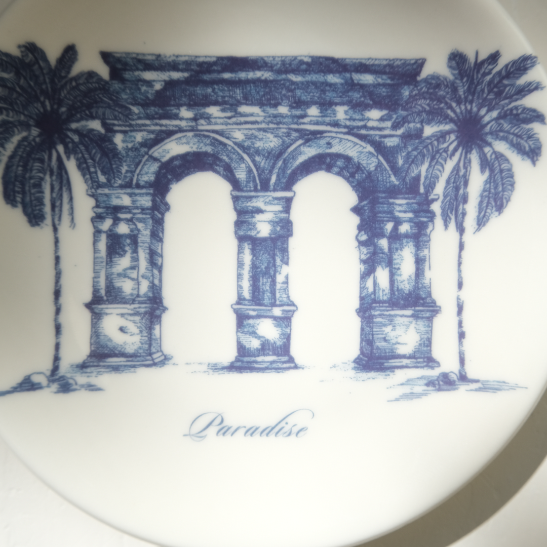 Paradise | Porcelain Plate | Blue