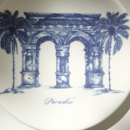 Paradise | Porcelain Plate | Blue
