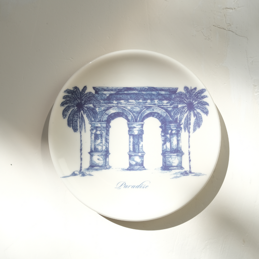Paradise | Porcelain Plate | Blue