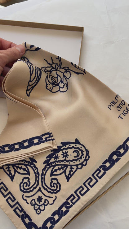 Love Birds Silk Foulard