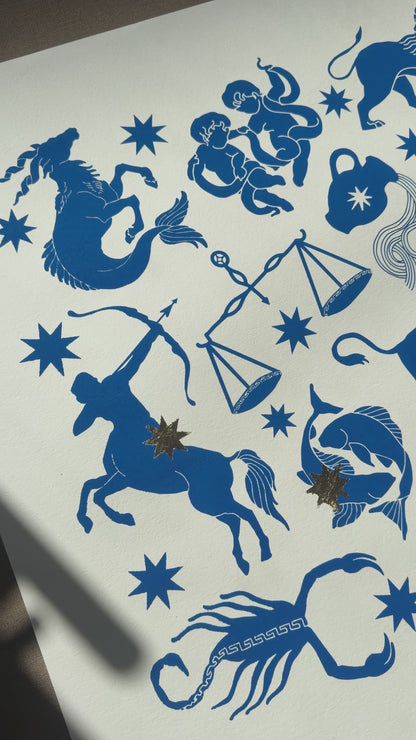 Zodiac Screen Print