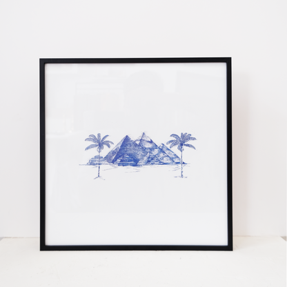 הפירמידות | הדפס דיגיטלי ממוסגר | 30*30