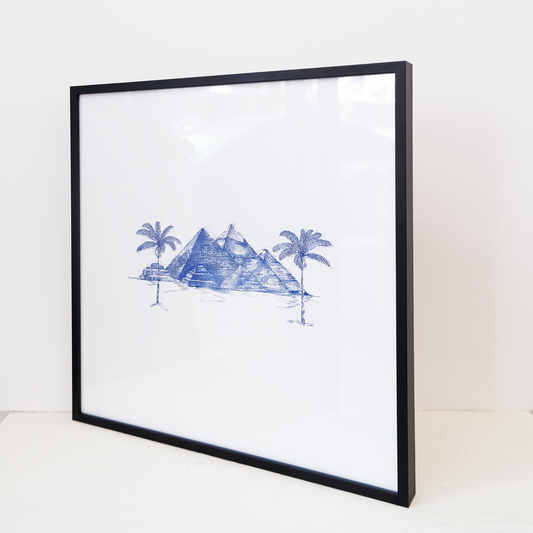 הפירמידות | הדפס דיגיטלי ממוסגר | 30*30