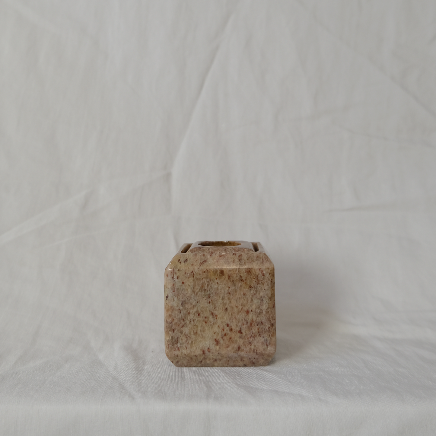 Marble Candle Holder | Cube | Rose