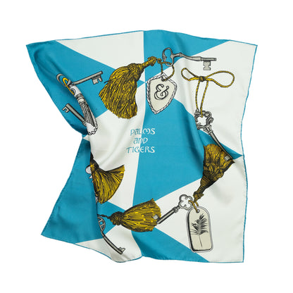 Hotel Keys | Silk Foulard | Turquoise and Stone