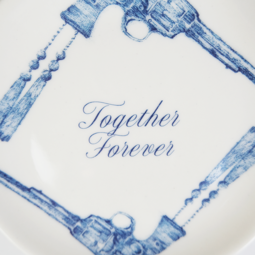 Together Forever | Porcelain Plate | Blue