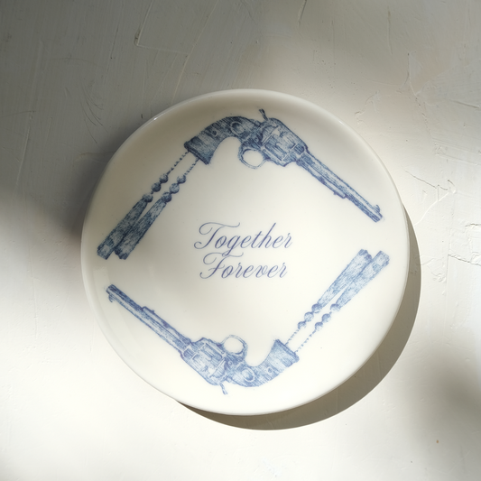 Together Forever | Porcelain Plate | Blue