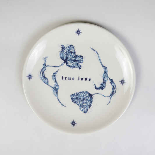 True Love | Porcelain Plate | Blue