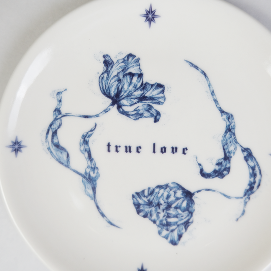True Love | Porcelain Plate | Blue