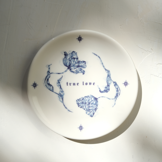 True Love | Porcelain Plate | Blue