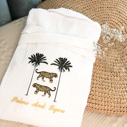 Palms and Tigers Spa-  Embroidered Robe