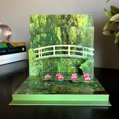 Pop Up Card- Water Lilies and Japanese Bridge
