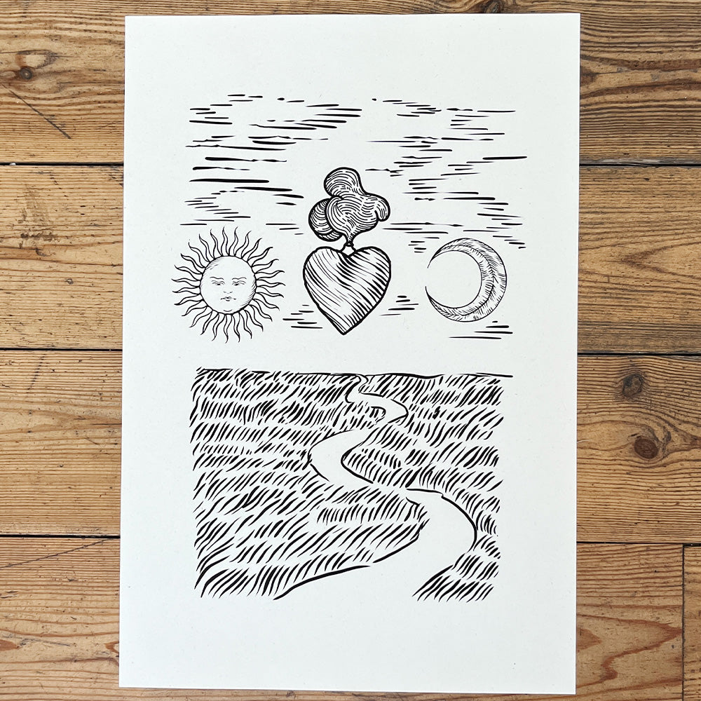 Cosmic Heart Print