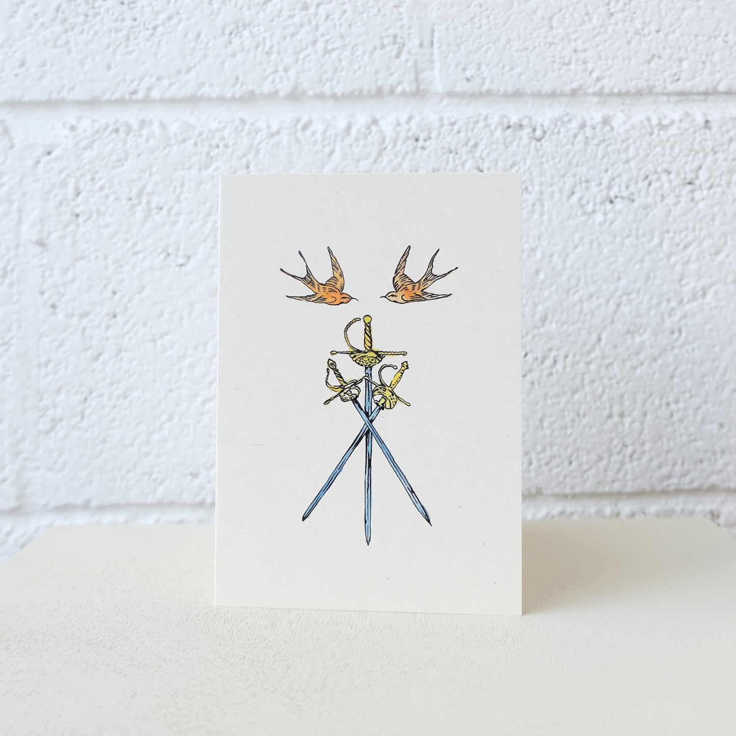 Greeting Card- Dagger and Swallows